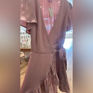 NWT Elegant Mauve Wrap Dress